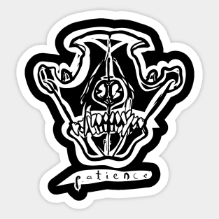 Wolf Skull Patience Sticker